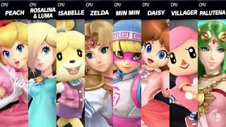 Super Smash Bros Ultimate  Pink clothing characters from movies and shows [upl. by Eelyrehc]