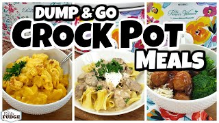 DUMP amp GO CROCK POT MEALS  Quick amp Easy Crock Pot Recipes  Fall Food Friday [upl. by Aciretehs]