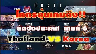 เกมตึงมากโคตรลุ้น RoV AWC World Cup 2018 รอบชิงชนะเลิศROV AWC2018 เกม6 Thailand vs Korea [upl. by Aielam]