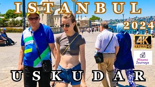 ISTANBUL USKUDAR SUNNY DAY 4K WALKING TOUR  SEASIDE BAZAAR LOCAL MARKETS FOODS  9TH JUNE 2024 [upl. by Gally754]