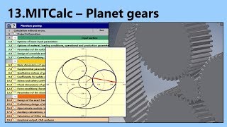 Planet Gear Calculation and Design MITCalc13 [upl. by Shyamal]