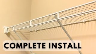 How to Install ClosetMaid Wire Shelving  Step by Step [upl. by Shyamal]