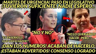 MARTES DE URGEENCIA ACABA DE PASAR EN LEGISLATIVO FUE SUFICIENTE CONSENSO ADIOS DAN LOS NUMEROS [upl. by Atteragram]