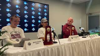 FSU soccer  Forward Beata Olsson midfielder Leilanni Nesbeth postgame  Dec 4 2023 [upl. by Areyk]