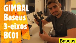 Gimbal Baseus 3axis 3eixos  TUDO que vc precisa saber  uso na vertical [upl. by Alaehcim300]