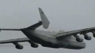 Take off Antonov 225 AN225 Eindhoven Airport EHEH [upl. by Yraillih]