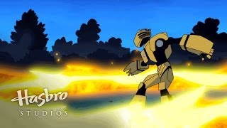 Transformers Animated  Destroy the Car Robots  Transformers Official [upl. by Afira]