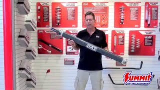 QA1 REV Series Carbon Fiber Driveshafts  New Product at SEMA 2015 [upl. by Yemac]