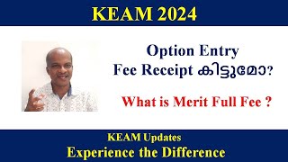 KEAM 2024 ll Option Registration II Receipt amp Full Fee [upl. by Rahm936]