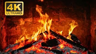 🔥 Fireplace 4K ULTRA HD 12 HOURS Relaxing Sounds of a Crackling Fireplace with Fire Burning Logs [upl. by Enixam558]