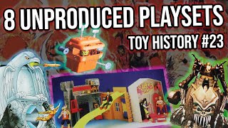 Unproduced Playsets MOTU Skeleton Warriors Food Fighters BuckyOHare Tigersharks Toy History 24 [upl. by Elwina]