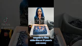 alissa whitegluz celebrates 10 years in arch enemy AlissaWhiteGluz [upl. by Hsetirp262]