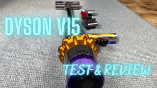 Dyson V15 Detect Absolute Test amp Review des Akku Staubsaugers  Wie gut saugt der Staubsauger [upl. by Doughman]