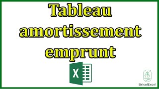 Tableau amortissement emprunt excel [upl. by Alva]