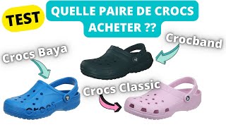 ❓TOP 3  Meilleures ChaussuresSabot CROCS 2022  Crocband VS Baya VS Classic Mule Avis Comparatif [upl. by Yanetruoc]