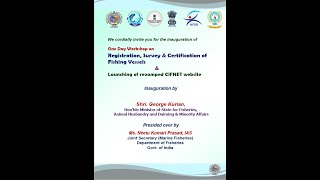 Inaguration of GOI Workshop amp CIFNET website by Sh George Kurian Hon’ble MoS on 81124 at Kochi [upl. by Akcemat812]