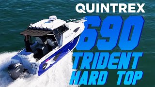 Quintrex 690 Trident HT  Yamaha F250hp on water [upl. by Aivatal]