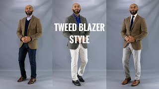 How To Style A Tweed Or Herringbone BlazerHow To Wear A Tweed Or Herringbone Sports Jacket [upl. by Lasala305]