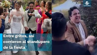 Exhiben momento en que Ricardo OFarrill intenta entrar a boda de Mau Nieto [upl. by Anelat]