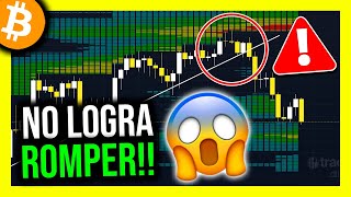 🚨 ¡BITCOIN HA PERDIDO FUERZA EN LA RESISTENCIA 💥 ANÁLISIS de BITCOIN HOY [upl. by Nyrat636]