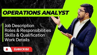 Operations Analyst Job Description  Operations Analyst Roles and Responsibilities [upl. by Nnaeirrac]