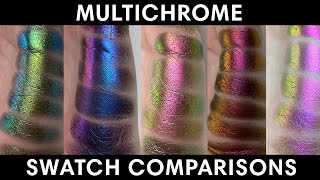 Multichrome Monday  Swatch comparisons between Clionadh Terra Moons Devinah Looxi BabyBatBeauty [upl. by Aisorbma]