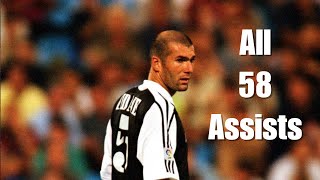 Zinedine Zidane All 58 Assists Real Madrid [upl. by Enidanreb]