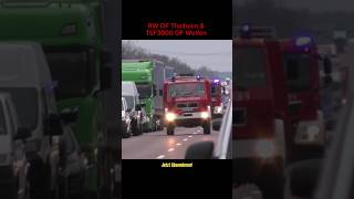 Starktonhorn durch Rettungsgase  RW OF Thalheim und TLF3000 OF Wolfen auf Einsatzfahrt  Kurzvideo [upl. by Saffren]