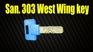 Escape From Tarkov  San 303 West Wing key [upl. by Yadsnil]