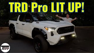 2024 Tacoma TRD Pro at Night  Buttons Lights Multimedia More [upl. by Nnaycart232]