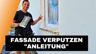 Fassade verputzen mit K20 Kratzputz  Struktur  Malermeister Klinger [upl. by Diamond]