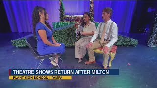 Plant High School theatre to have first show since flooding from Hurricane Milton [upl. by Aber]