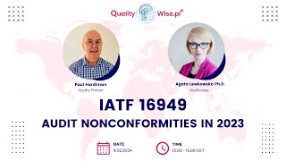 WEBINAR 1 IATF 16949 AUDIT NONCONFORMITIES IN 2023🚗 [upl. by Rezeile]