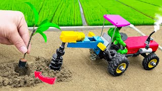 diy tractor making hole digger machine for planting science project sunfarming7533 [upl. by Nnasor664]