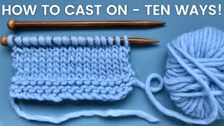 How to knit the Italian cast on  stepbystep for beginners slow motion [upl. by Atinej489]