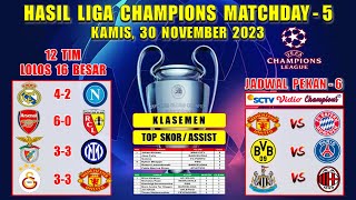 Hasil Liga Champions Tadi Malam  MADRID vs NAPOLI  ARSENAL vs LENS  UCL 2023 Matchday 5 [upl. by Otiv]