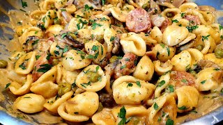 Pasta alla Boscaiola  Cremosa Saporita Economica Ricetta facile per tutti [upl. by Aicxela]