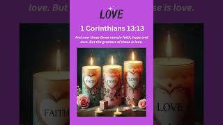 Bible Verses on Love  1 Corinthians 13 13 bibleverse scripturepower [upl. by Ketchum]