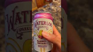 Waterloo Sparkling Water Raspberry Nectarine Review [upl. by Rabbi]