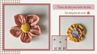 Flores de tela hechas a mano MUY FACIL [upl. by Aronoel]