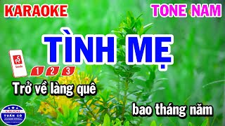 Karaoke Tình Mẹ Tone Nam Nhạc Sống Beat Hay [upl. by Cuthburt]