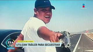 VIDEO Utilizan tráiler para secuestrar en la autopista Arco Norte  Noticias con Francisco Zea [upl. by Letsirhc]