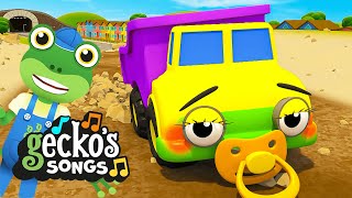 Rainbow Little Truck🎵Classic Nursery Rhymes for Kids🎵Geckos Garage [upl. by Drawd]