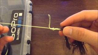 How To Tie Double Uni Knot line to hook [upl. by Jordans]