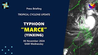 Press Briefing Typhoon MarcePH Yinxing at 5AM  November 06 2024  Wednesday [upl. by Kerman]