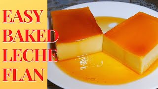 Easy Baked Leche Flan  PERFECT SMOOTH CREAMY LECHE FLAN  VLOG03 [upl. by Haela410]