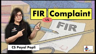 What is the difference between COMPLAINT amp FIR  Compliant Vs FIR  CrPC  What is FIR [upl. by Esorrebma]