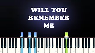 Pcam  Will You Remember Me Piano Tutorial [upl. by Fidelia75]