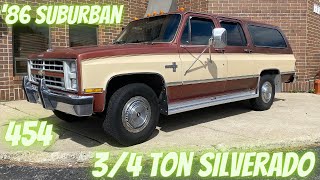 1986 Chevrolet Suburban  Sliverado C20  454  SOLD [upl. by Naharba54]