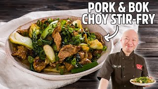 Super Easy Pork amp Bok Choy StirFry Recipe [upl. by Aenel489]